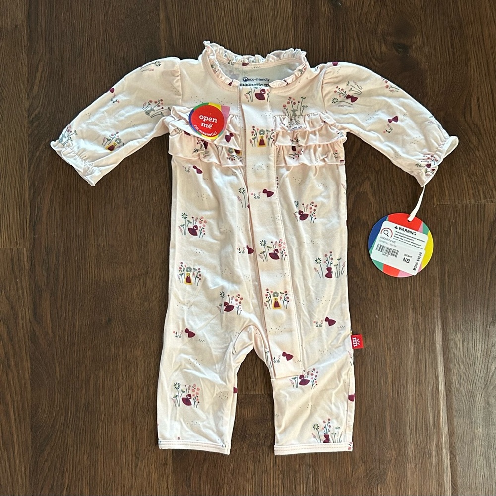 Magnetic Me Li’l Red Modal Ruffle Neck Coverall Little Red Riding Hood